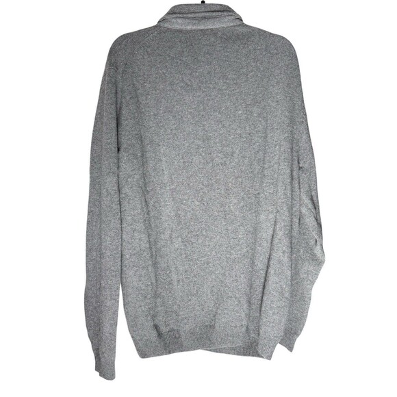 Brooks Brothers Wool sweater men’s XXL Lambswool Polo Sweater Grey Preppy NWT - Picture 2 of 6